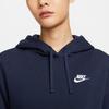 Nike Sportswear Club Fleece Hooded Pullover Sweatshirt Women tops Obsidian DQ5794-451