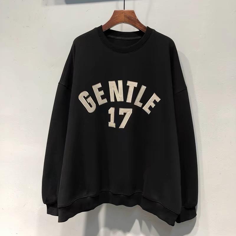 

Женский черный свитшот с вышивкой букв - Ленивый стиль, Свободный крой, Круглый вырез для весны/осени 2025 3XL чёрный