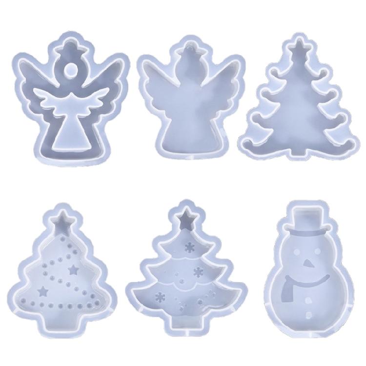 Christmas Tree Silicone Moulds Castings Molds Plaster Molds Scented Candle Molds Ornament for Chocolate Cake Decorations