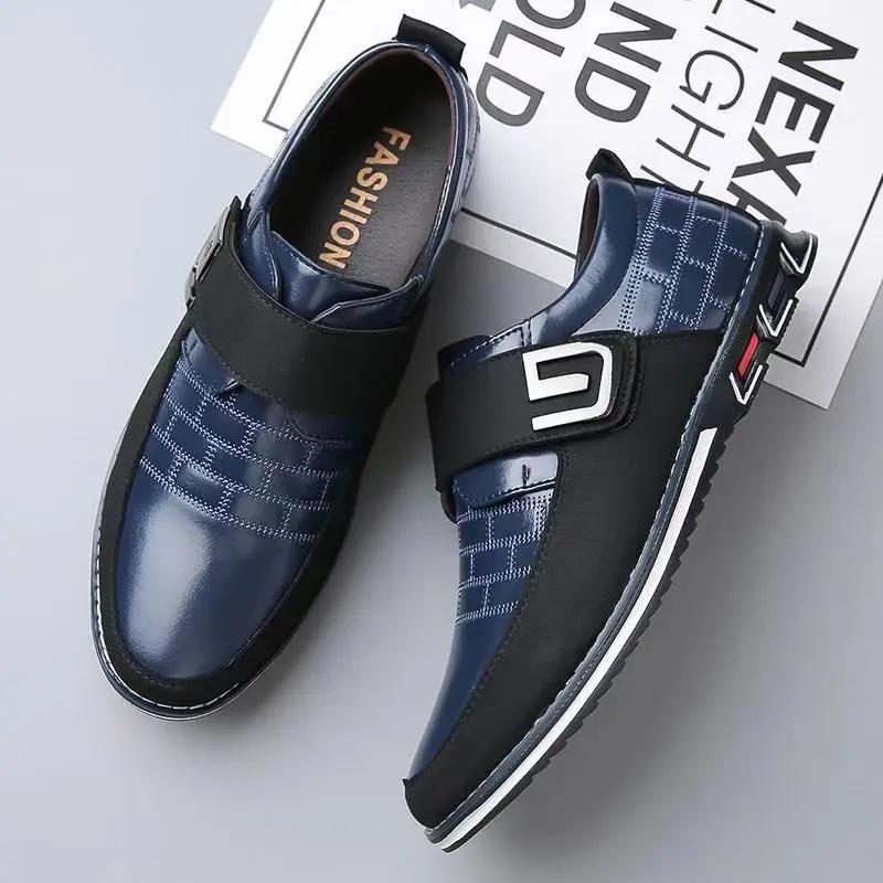 Men Dress Shoes Fashi Leather Men Loafers Classice Shoes Retro Business Shoes Zapatos De Hombre Big Size 48 49 50 51 52