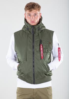 Winter Jacket Alpha Industries Hooded MA-1 Vest (178132) Sage Green