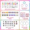 Hot Fashion Girl Holiday Gift Creative Diy Rainbow Bead Freshwater Charm 80 Piece Set Handmade Bracelet Set