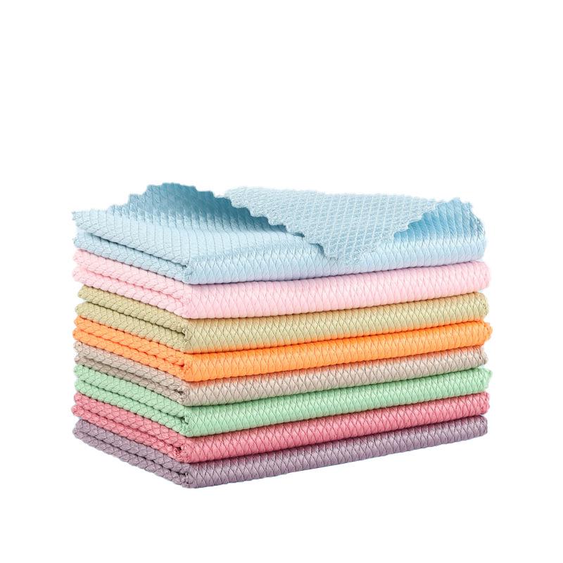 Fish Scale Cloth - Absorbent, Non-Shedding Kitchen Dish Cloth for Streak-Free Glass & Household Cleaning