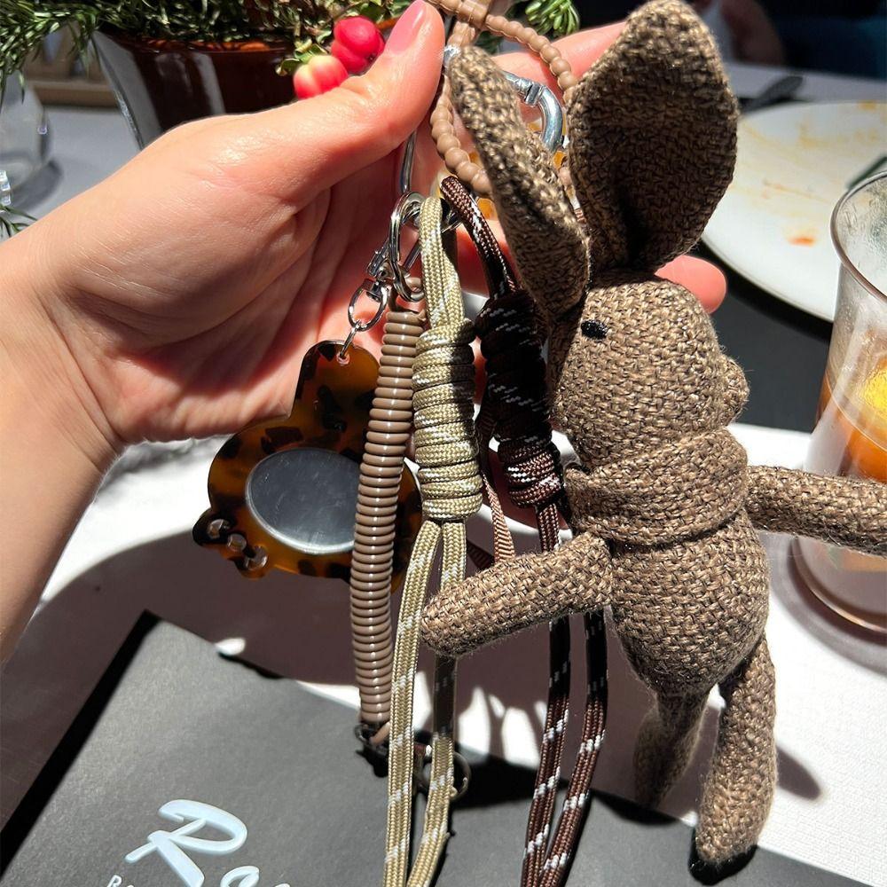 Weave Doll Knitting Keychain Jewelry Animal Series Backpack Pendant  Hanging Ornaments