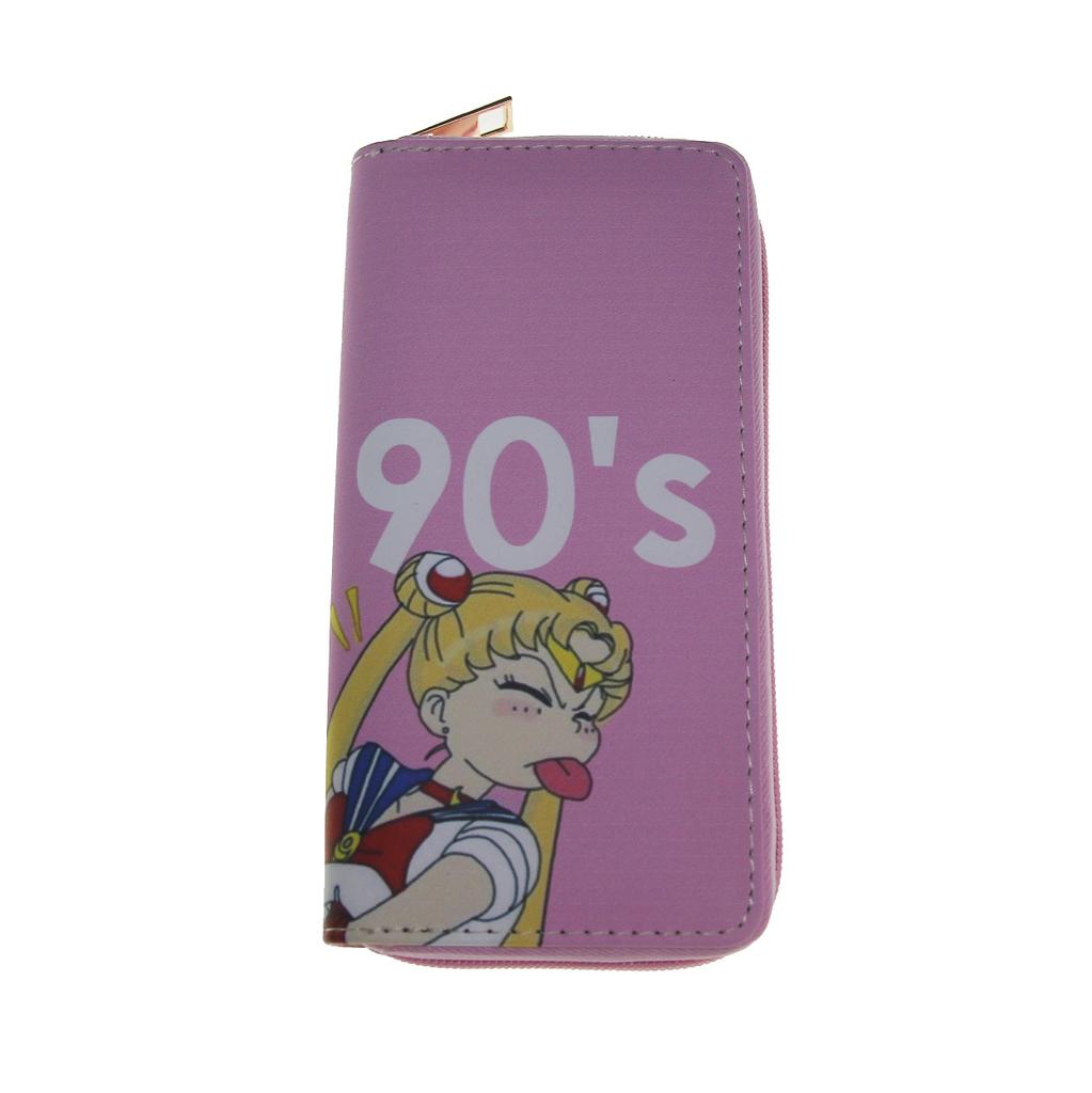 Animation Peripheral Two-dimensional Beautiful Girl Long Zipper Wallet, Wallet Clutch