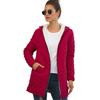Frauen Baumwolle Parkas Herbst Winter Lange Dicke Jacke Rote Weibliche Kleidung Samt Lamm Mit Kapuze Oberbekleidung