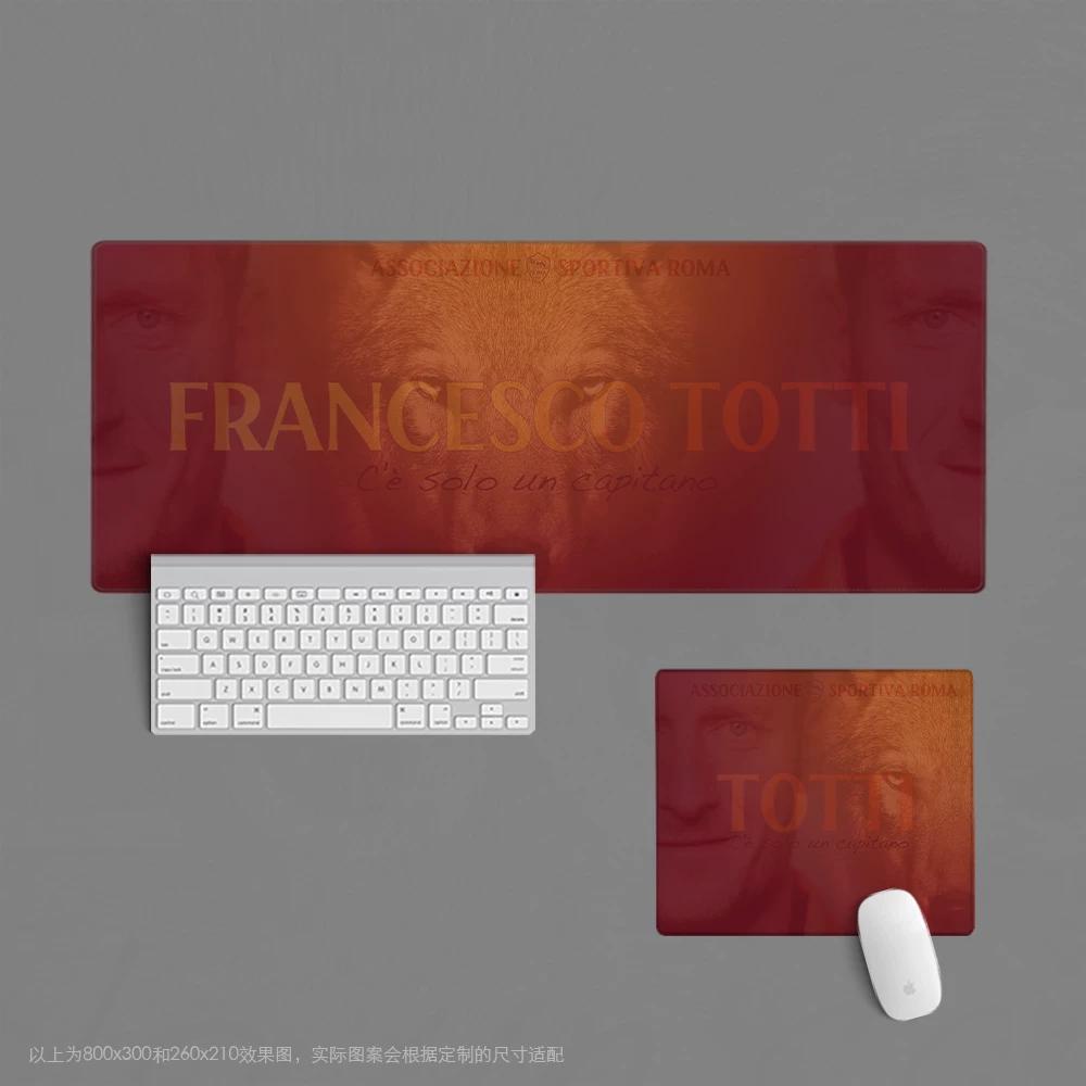 New Creative Extra Large Leather Non-slip Stain Resistant Mouse Pad Office Keyboard Table Football Fan Supplies Student Gift Roma Totti Periphery