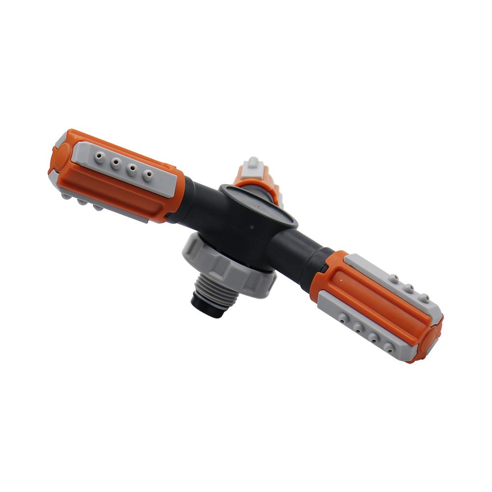 Adjustable 1/2" External Thread 3-Arm Rotating Sprinkler Nozzle Garden Agriculture Grass Lawn Watering Irrigation Sprinkler 1 Pc