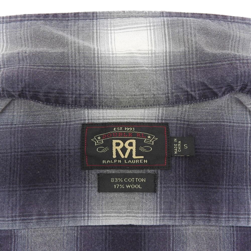 RRL Excellent condition cotton wool ombré short sleeve checked shirt, men's, black, size S, one star tag. tops S Black seriesUsed