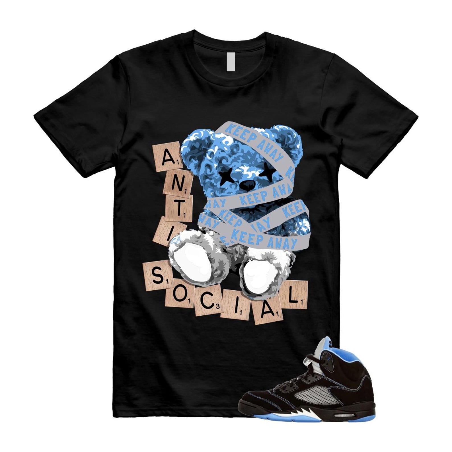 5 Black University Blue White 2026 T Shirt Match ANTI M