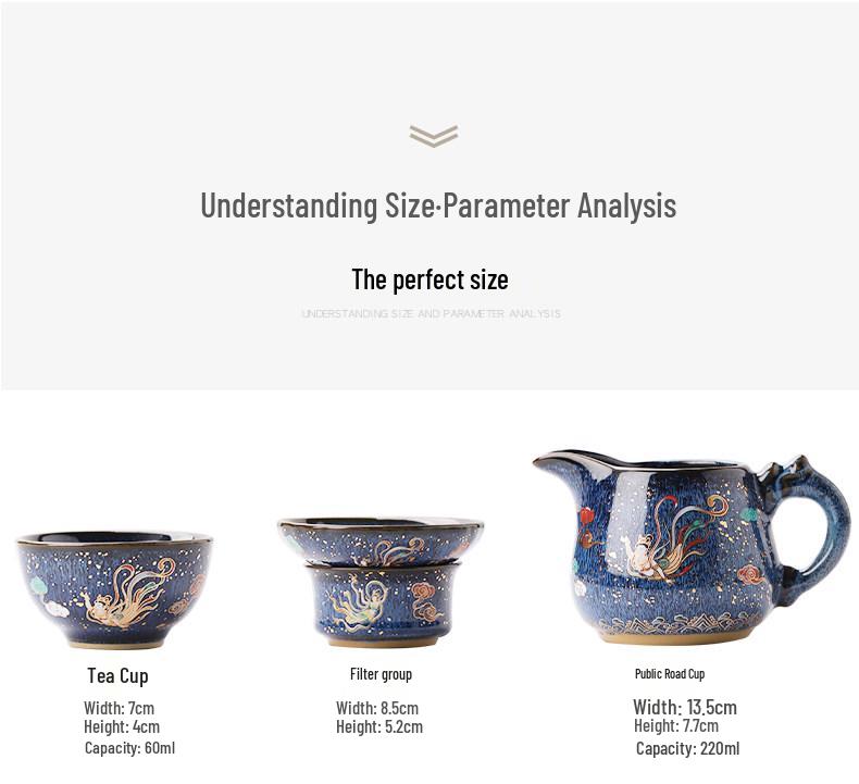 Dunhuang Creative Flying Apsaras Kiln Tea Set - Home & Office Gift Box