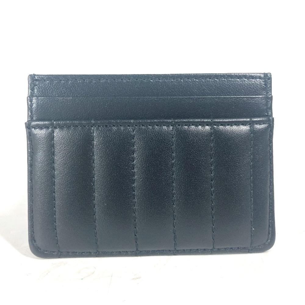 BURBERRY 8064827 TB logo Business Card Holder Card Case Leather Black Unused