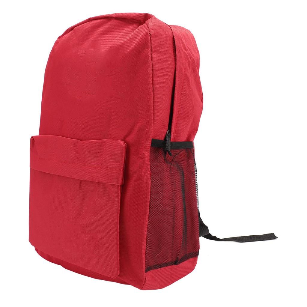 Red Canvas Backpack Printed School Backpack Lightweight Soft School Backpack with Adjustable Shoulde