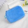 Mini Fashion Plush Square Zipper Coin Purse Card Package Coin Bag Cute Purse Key Earphone Pouch Women Thin Small