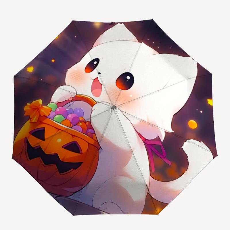 

1PC Halloween Kitten Automatic Opening And Closing, Sturdy Iron Frame, Portable Folding Design, Suitable For Men And Women In All Seasons25