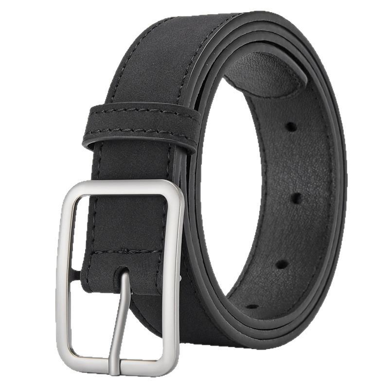 Retro Simple Pu Waist Belt With Alloy Pin Closure For Streetwear Daily And
