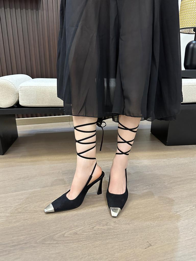 fashion Mixed Color Women Sandals Cross Strap Summer Ankle Strap Stiletto High Heels Lace Up Black Brown Fashion Mules Shoes 35-39