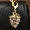 Strawberry Keychain Transparent Keyring Stylish Pendant Keychains Exquisite Backpack Decoration Accessories Gifts