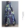 Loose and Thin Fashion Long-sleeved Printed Mid-length Dresses
