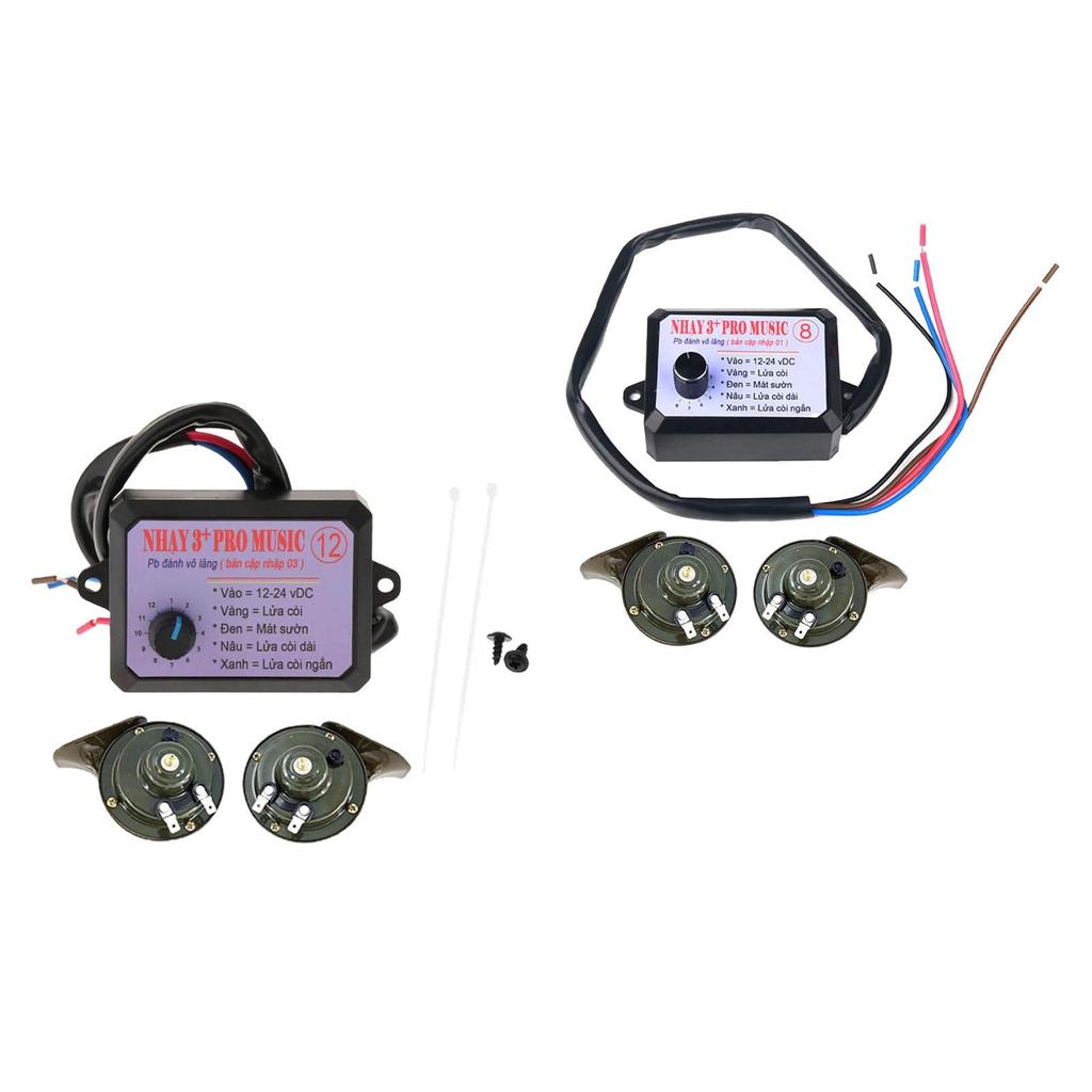 Generic 12V Car Van Electric Horn Controller Set Boat Ship Accessory Replace Parts Lightweight Adjustable Knob Universal