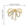 Elegant Bowknot Water Drop Brooches Pin For Girl Bridal Shiny Metal Small Brooch Pin Lapel Pins Fixed Anti Button Clothing