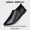 Fashion Business Breathable Loafers Mens Genuine Leather Flats Comfortable Soft Sole Shoes Moccasins Ultra-light  Slip on Walking Shoes