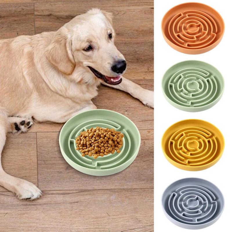 Slow Dog Feeder Silicone Maze Dog Bowl Slow Feeder Suction Cup Base Anti-Choking Pet Supplies Interactive Toys For Large To
