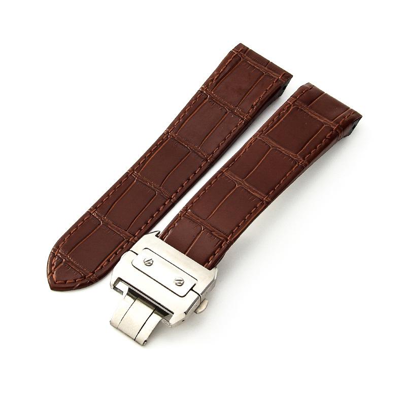 ONECowhide Leather Watch Strap for Cartier Santos 100 Series Watch Bracelet Waterproof Sweatproof 20mm 23mm Accessories ReplacementMN