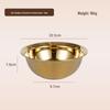 Gold 304 Stainless Steel Food Grade Bowl - Multipurpose Kitchen Basin for Salad, Soup, Vegetable Washing, Egg Beating, and Flour Mixing.