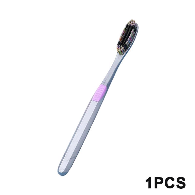 

1/5 шт. Зубная щетка с большой головкой и щетиной для взрослых, противоскользящая, широкая конструкция, глубокая чистка полости рта, удаление зубного налета и пятен от курения