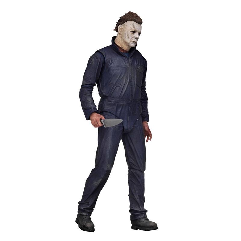 Neca Ultimate Michael Myers 2018 Halloween Figurine d'Action Articulée de 7 Pouces Avec Citrouille Lumineuse Vacillante Objet de Collection Horreur