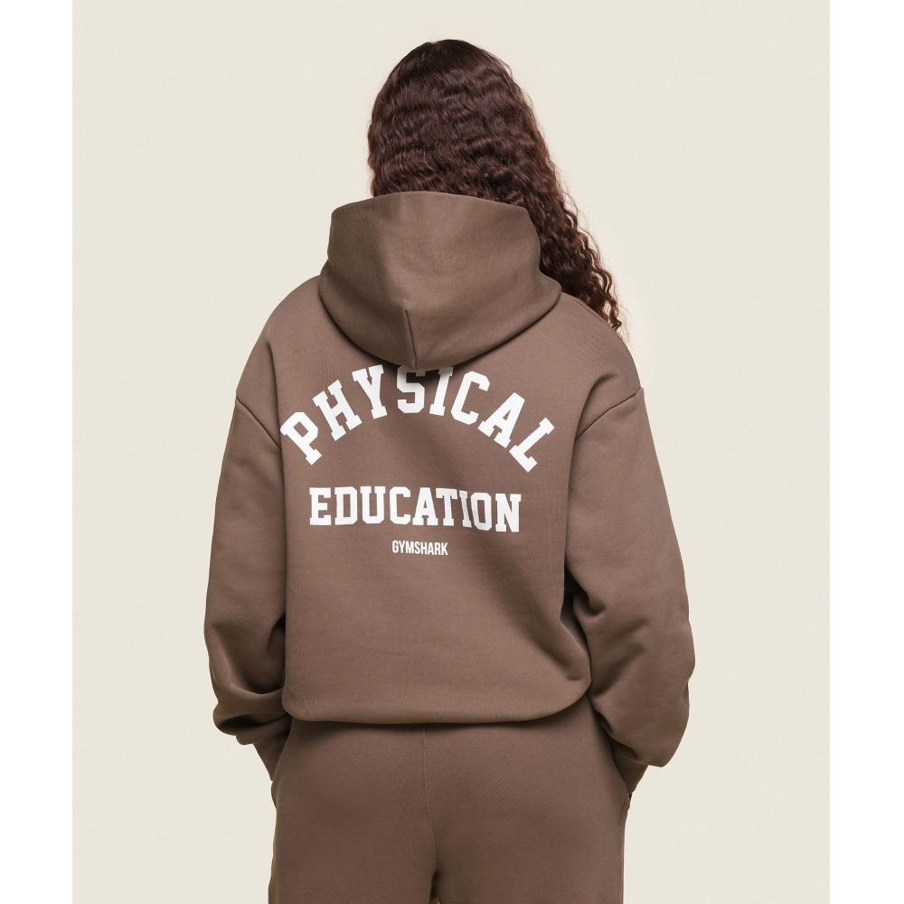 

Gymshark Толстовка с логотипом Phys Ed Penny Brown B3c7y Nbzm XS