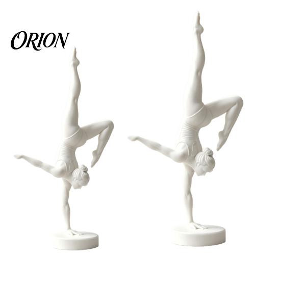 Versatile White Table Decor 3D Printed Rhythmic Gymnastics Figurine, Modern Minimalist Art Sculpture, Elegant Sculpture Handstand Ballet Pose