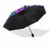 Colorful Butterfly Garden Umbrella, Portable 3-Fold Umbrella for Men & Women,Christmas Gift ES238