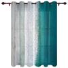 Blue Sea Water Wave Landscape Windows Curtains for Bedroom Modern Printing Blinds Curtain For Living Room Home Decor