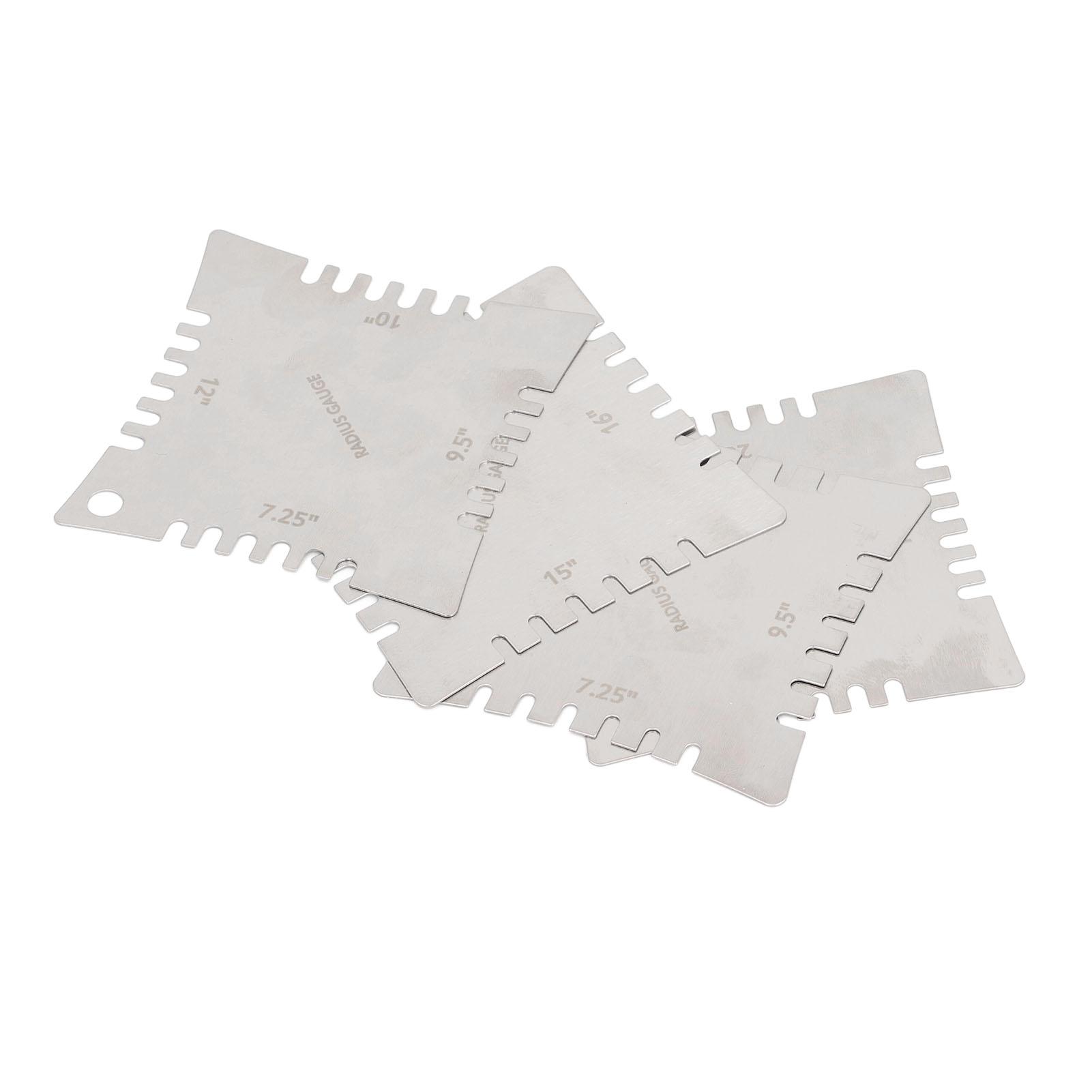 

Набор из 4 шт. гитарных радиусных шаблонов с выемками из нержавеющей стали, линейка для накладки грифа, измеритель ладов, лютье