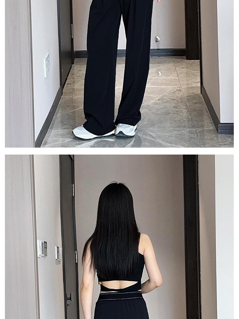 Big Brand Women's High Waist Quick-Dry Yoga Pants: Casual, Straight-Leg, Lightweight, Slimming, and Loose-Fit for Autumn.