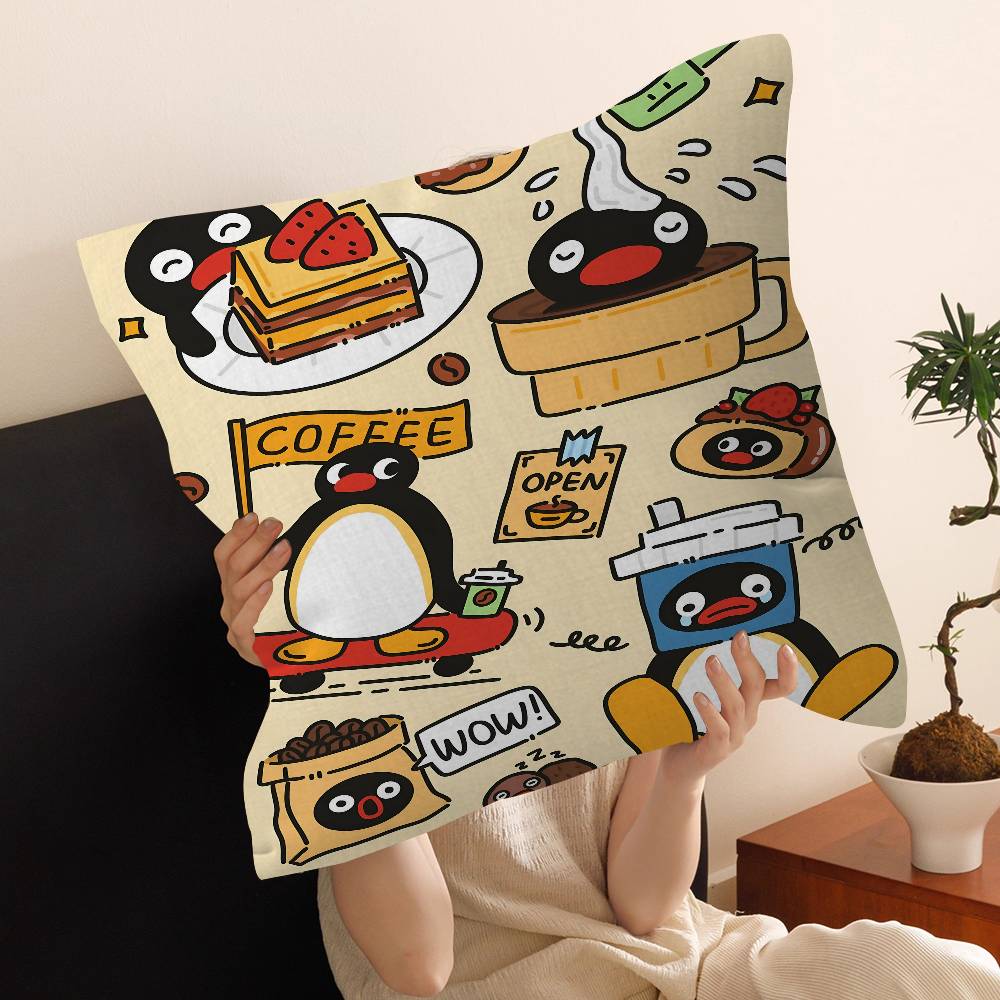 Cartoon Cute Pingu Penguin Anime Pillow Cover Design cushion Cover decor Holiday Decorati