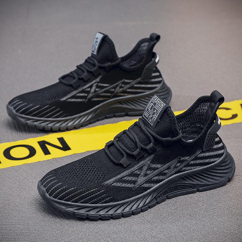 

Flying woven sports shoes autumn breathable mesh running shoes cold sticky men s shoes street daily travel shoes 44