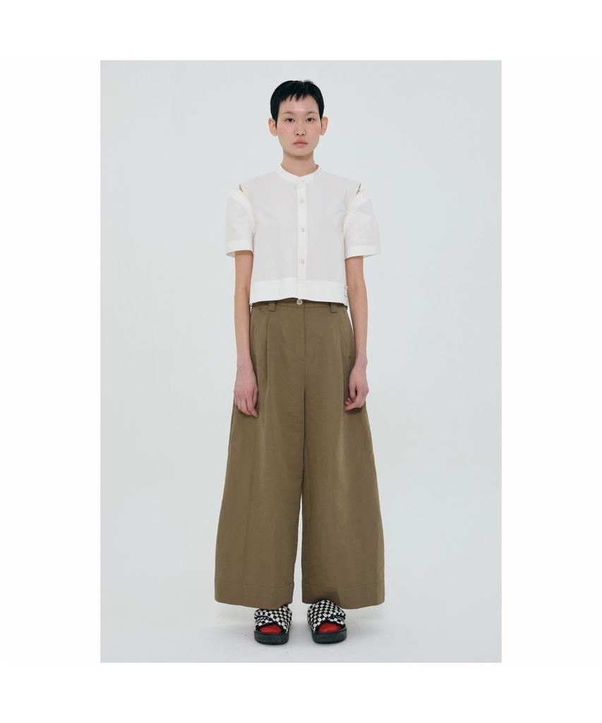 RECODE Linen Wide Pants_Rqpam24579Khx