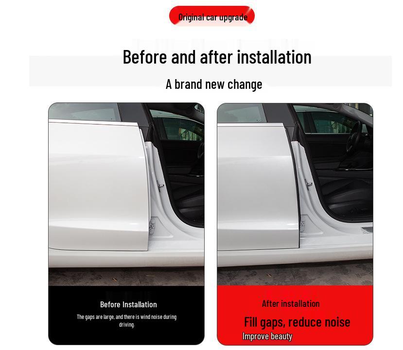 Tesla Model 3 Schalldämmungs-Dichtungsstreifen-Set - Komplettes Auto- und Kofferraumtür-Kit