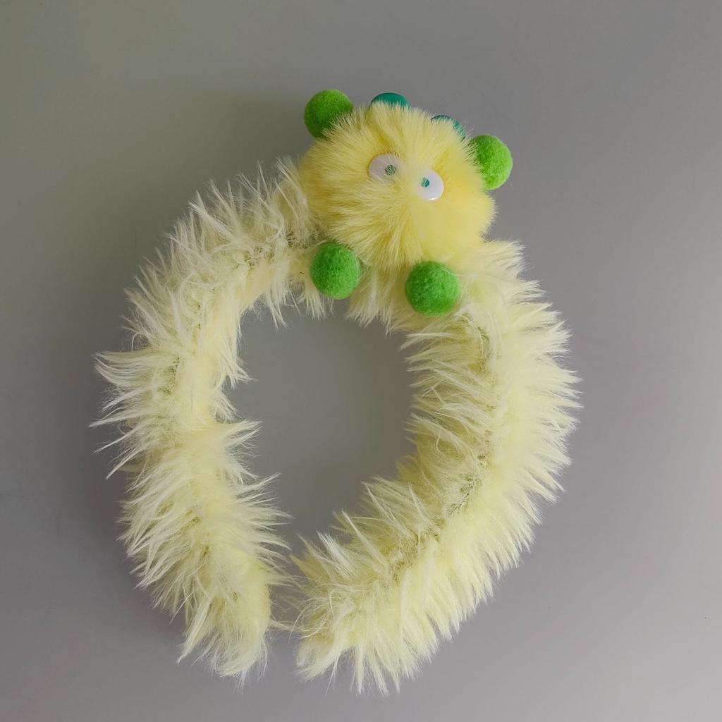Vitality monster plush funny headband cute girl heart grotesque hairball headband ugly cute design headband hair accessories