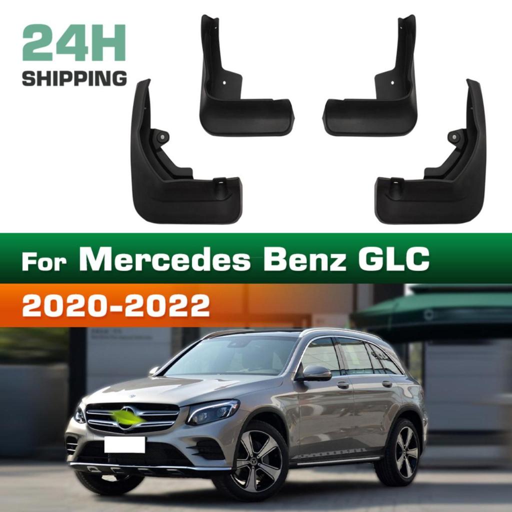 4PCS Guardabarros de Coche Salpicaderas Guardabarros Guardabarros de Coche Compatible con Mercedes Benz GLC Con Pedal 2020 2021 2022