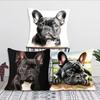 1pc Cute Pet Mini French Bulldog Pillow Case Square Bedroom Sofa Leisure Comfort Cushion Car Living Room Home Decoration