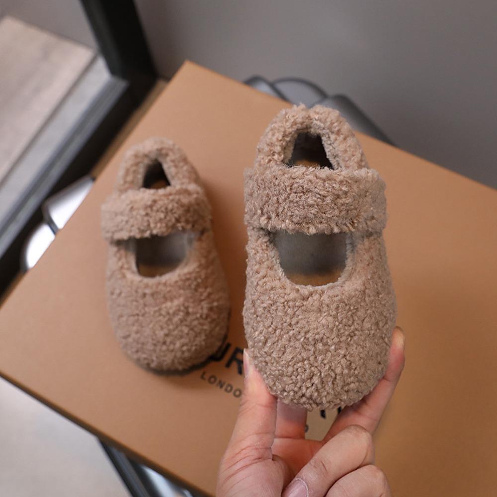 Non-Slip Fleece Fur Shoes Warm Winter Shoes Fashion Children Flat Shoes  Kids