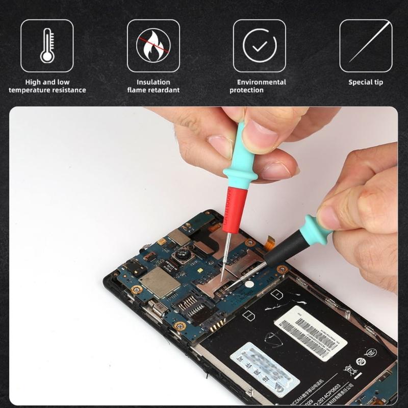 High Precise Electrical Measurement Testing Leads Multimeter Probes With Fine Point Design For Circuit Board Diagnostics