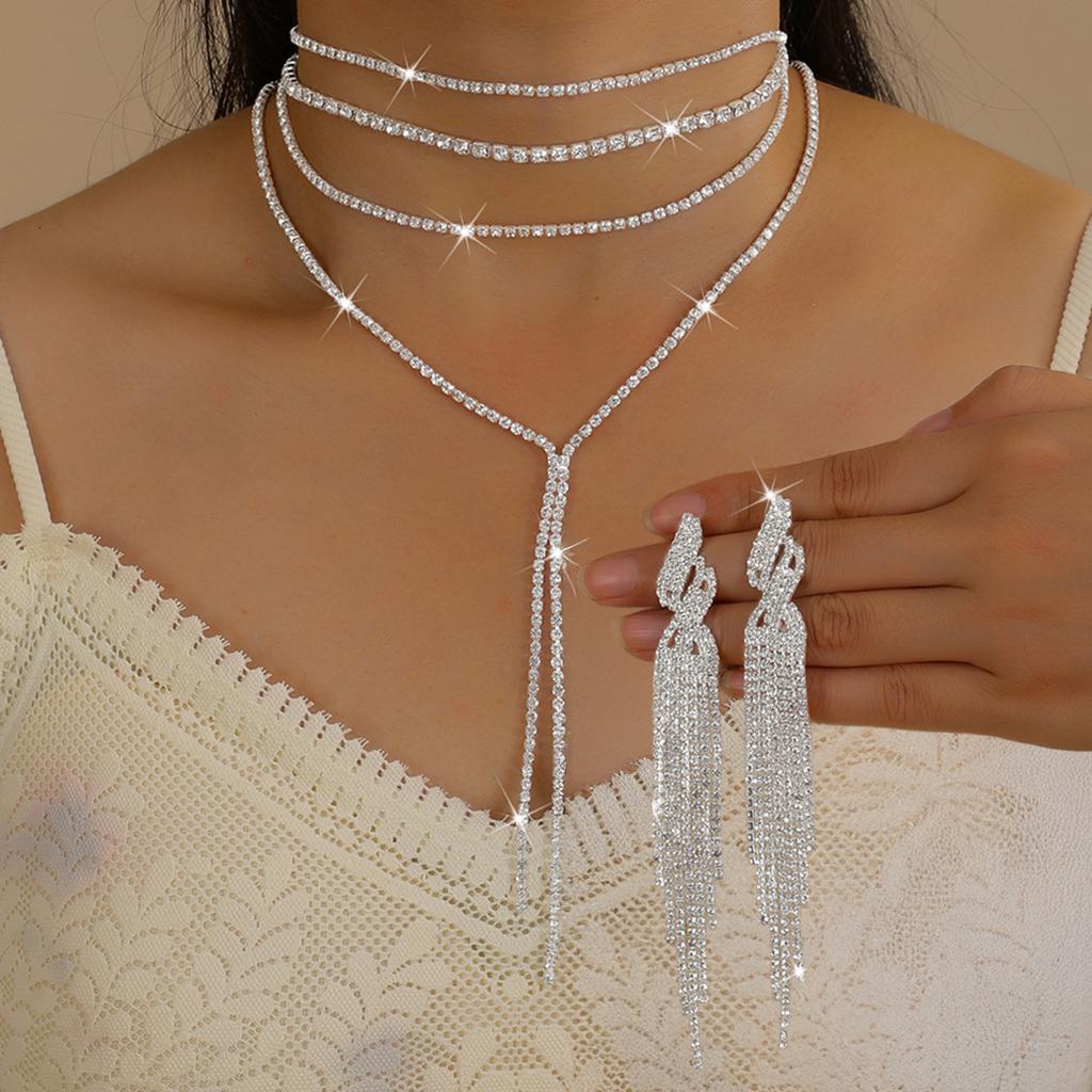 New Multi-layered Necklace - Stylish and Simple Long Fringed Pendant Necklace for Collarbone Chain for Women