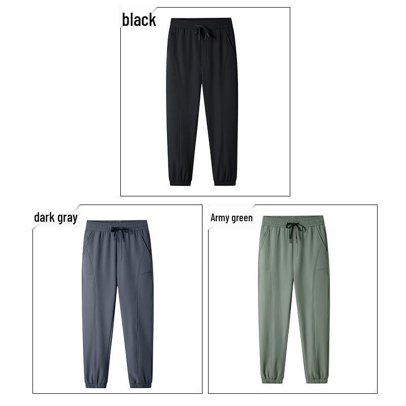 ROMON Men's Warm Fleece-Lined Casual Trousers