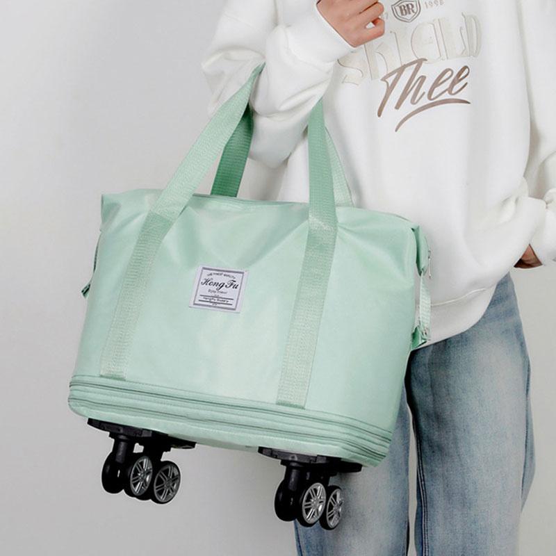 Çıkarılabilir Tekerlekli Seyahat Çantası Genişletilebilir Katlanabilir Çanta Bütçe Dostu Havayolu Dostu Magic Pack