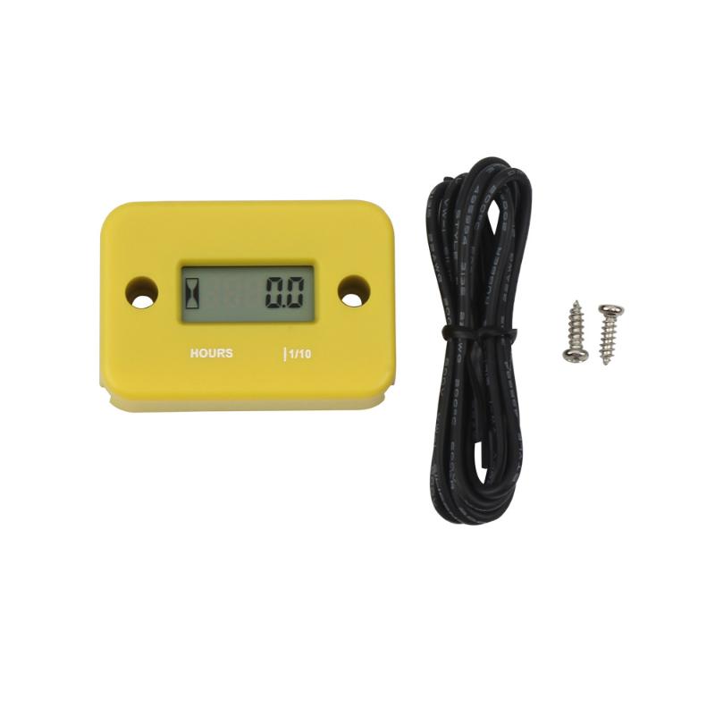 1 Set Motorcycle Engine Working Hour Meter Inductive Timer Lcd Display Digital Time Gause For Atv Boat Moto Instrument